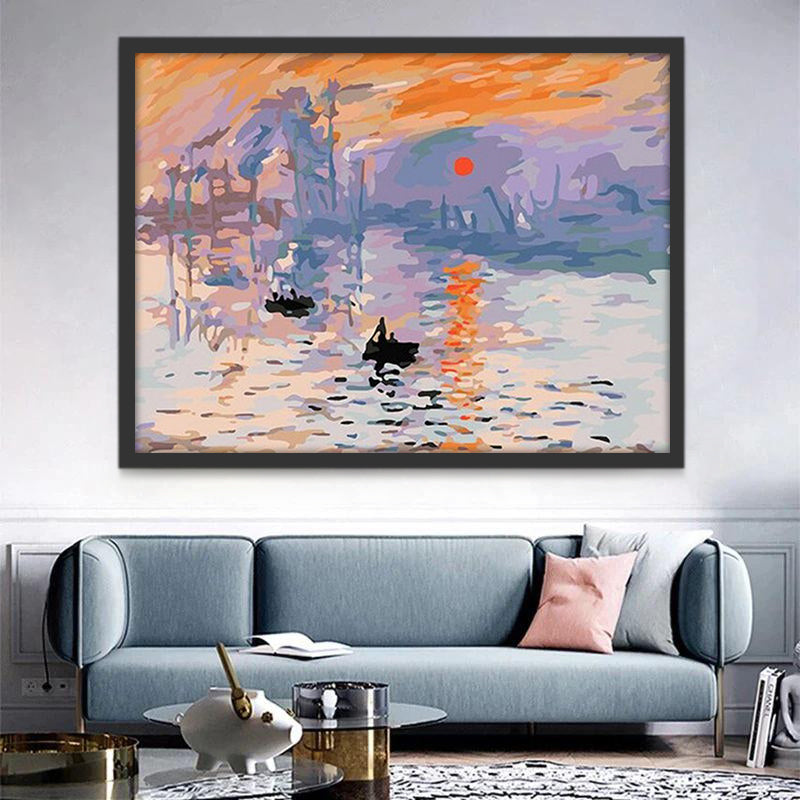 Impression de Lumière Bateau Peinture par Numéros