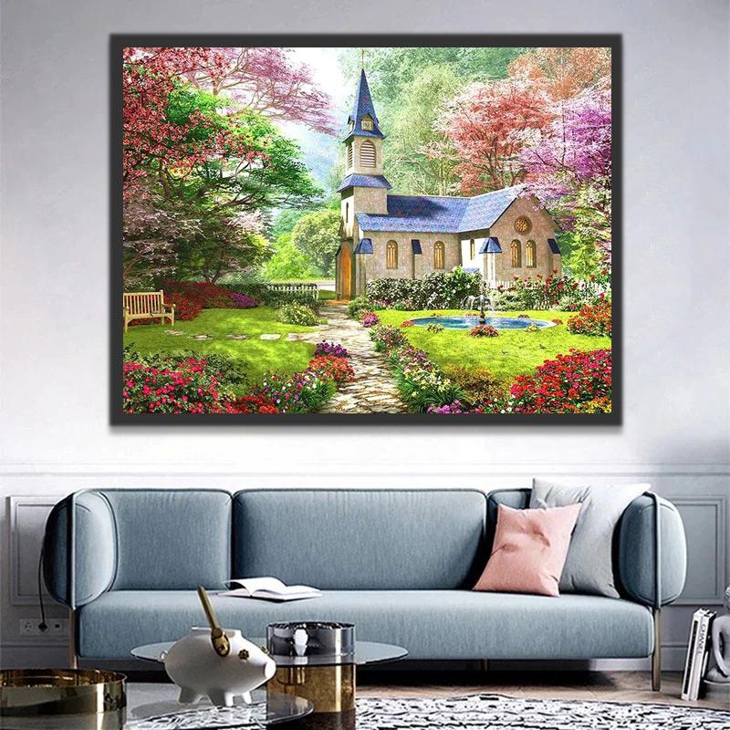 Jardin Château Peinture par Numéros