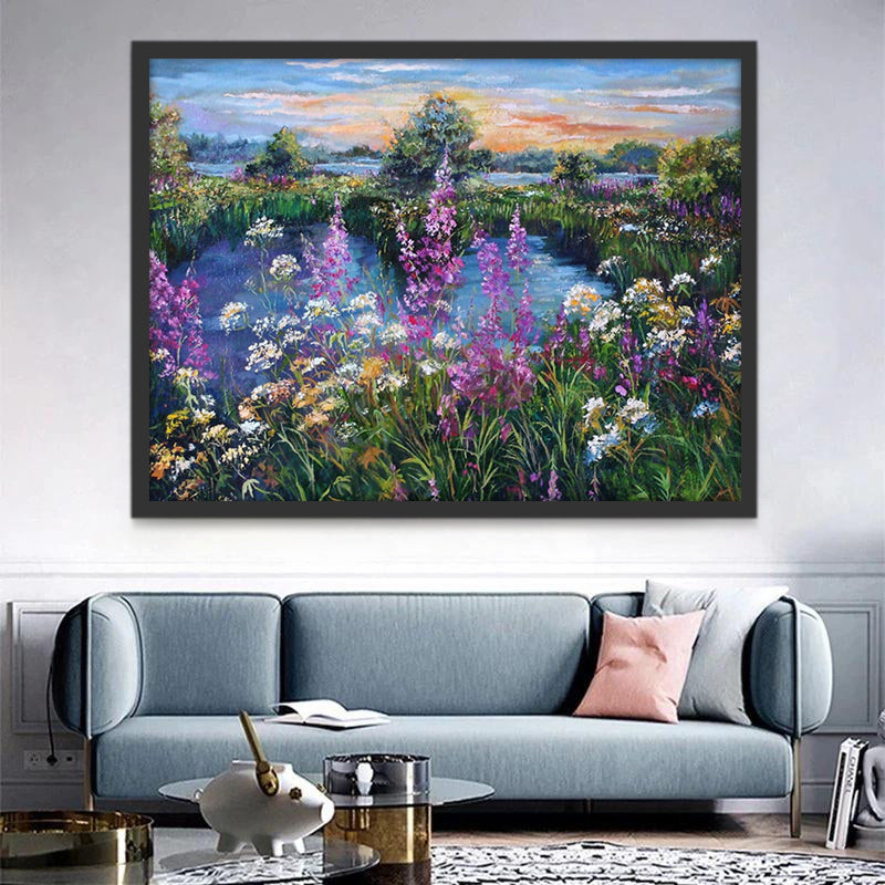 Jardin de Style Anglais Coloré Peinture par Numéros