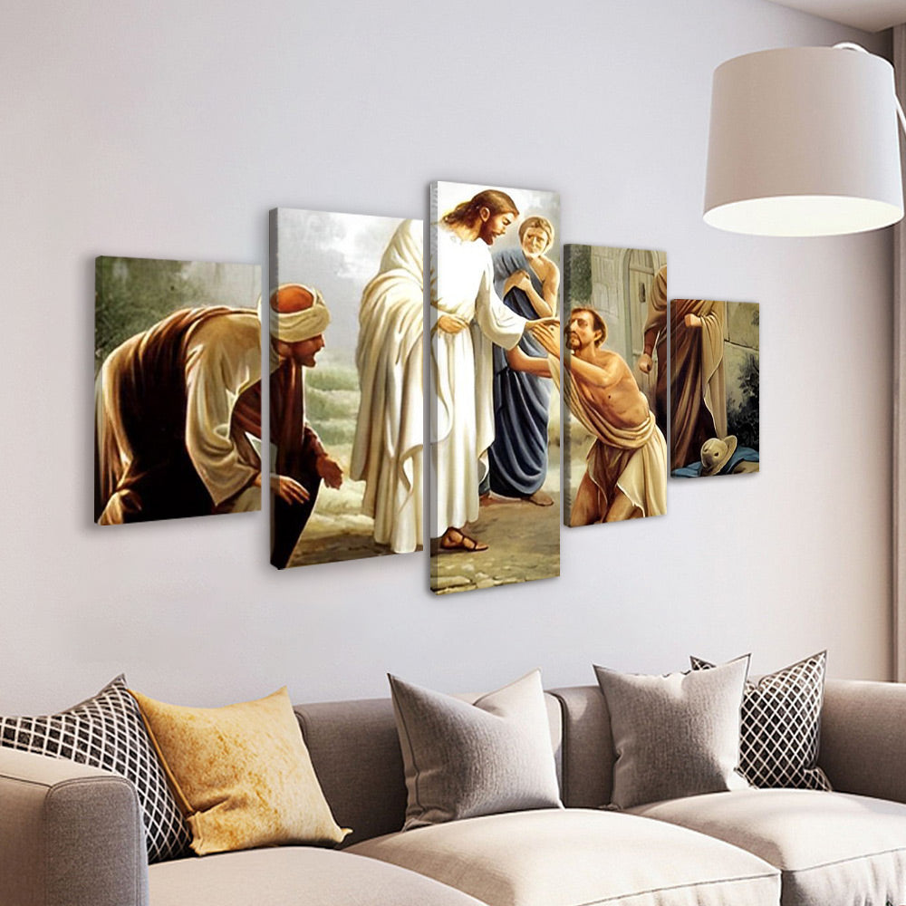 Jésus 5 Partie Peinture par Numéros