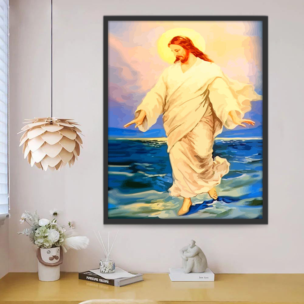 Jésus et Mer Peinture par Numéros