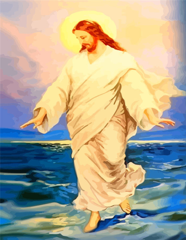 Jésus et Mer Peinture par Numéros
