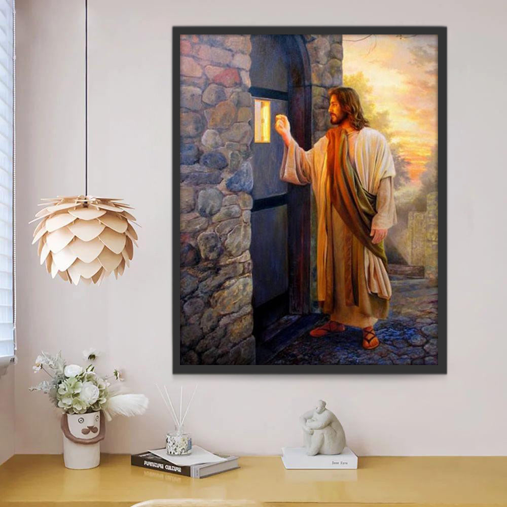 Jésus frappant à la porte Peinture par Numéros