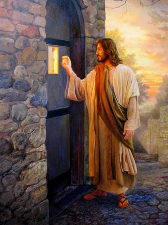 Jésus frappant à la porte Peinture par Numéros