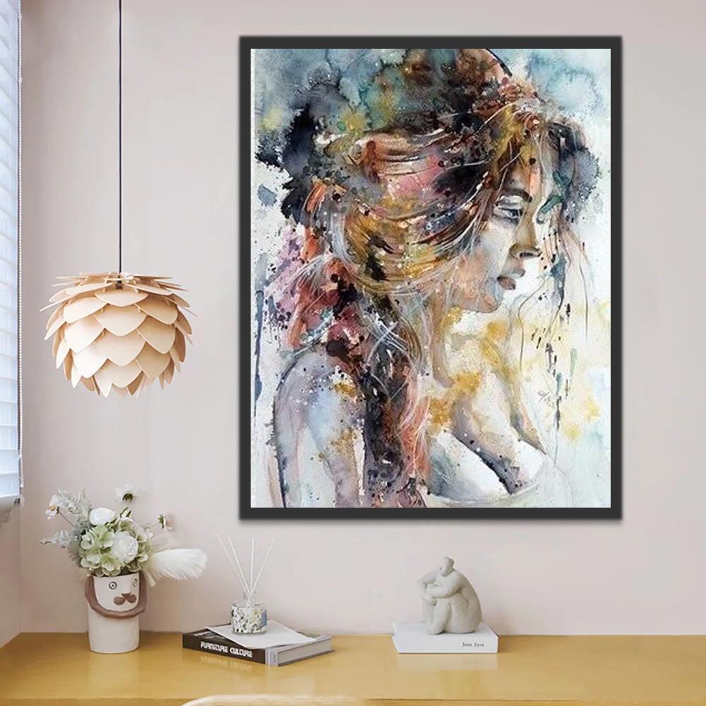 Jeune Fille Peinture par Numéros