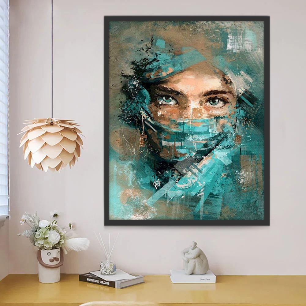 Jeune fille voilée Peinture par Numéros