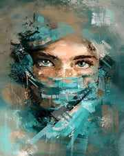 Jeune fille voilée Peinture par Numéros