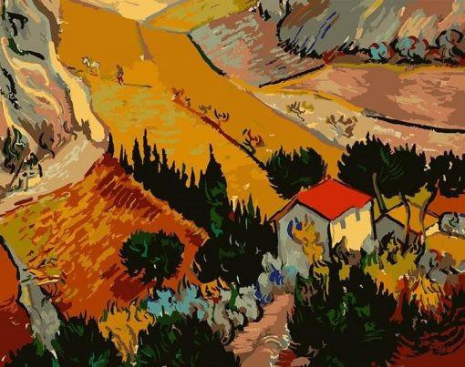 Joli Paysage Art abstrait Peinture par Numéros
