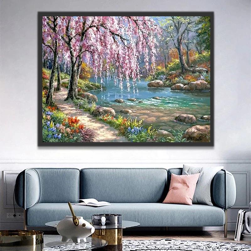 Joli Paysage Naturel Peinture par Numéros