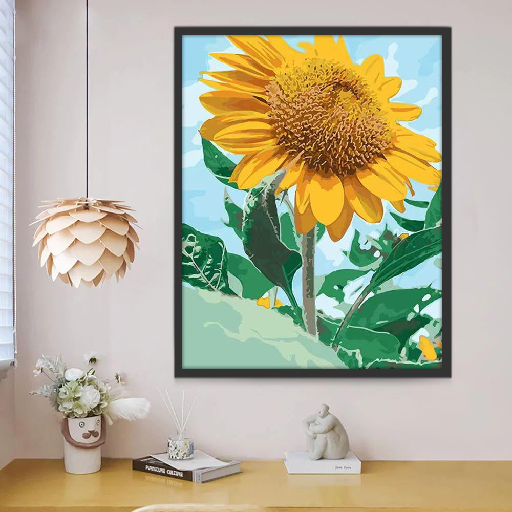 Joli Tournesol Rustique Peinture par Numéros
