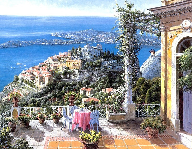 Joli Vue sur la Mer Peinture par Numéros