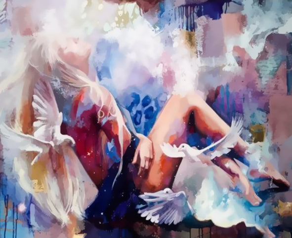 Jolie Femme Peinture par Numéros
