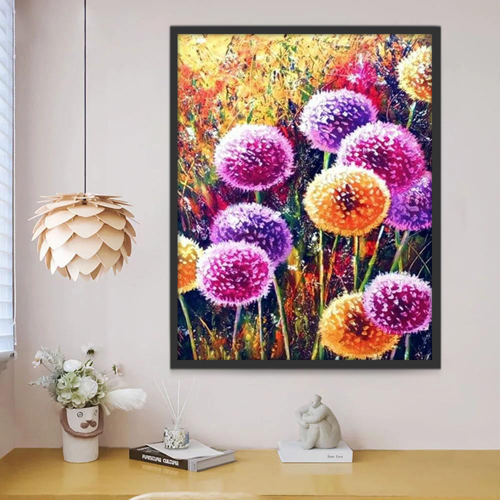 Jolis Plantes Pissenlits Peinture par Numéros