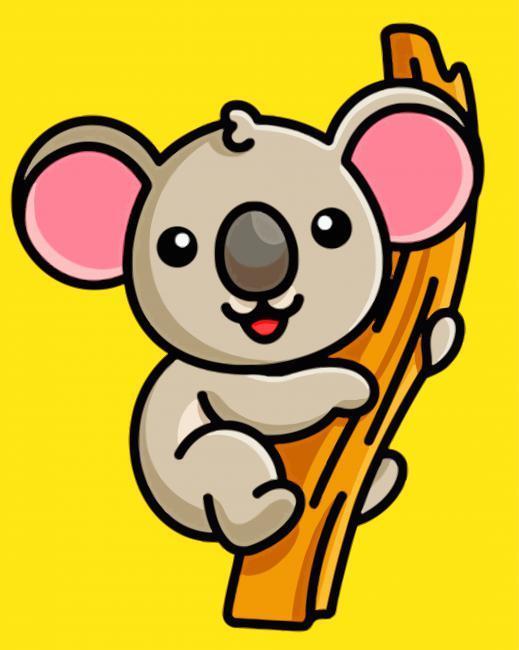 Koala Cartoon Peinture par Numéros