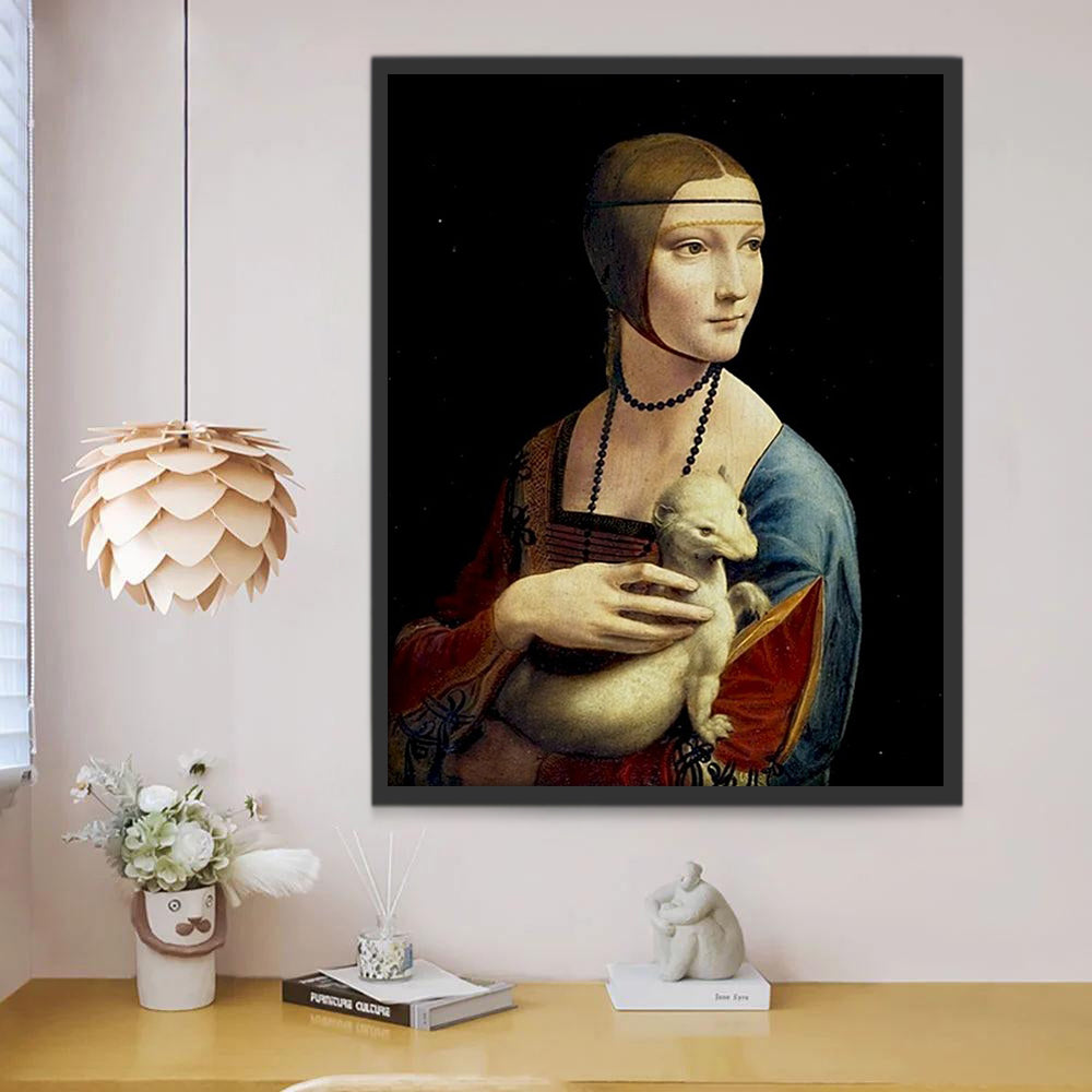 La Dame à l'hermine Peinture par Numéros