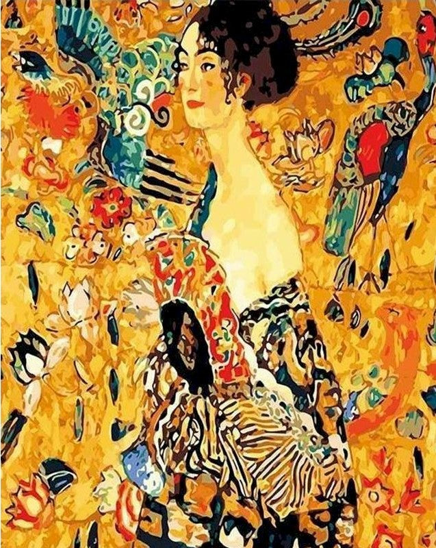 La Femme à l'éventail Peinture par Numéros