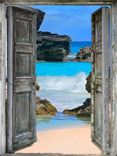La Plage à l'Extérieur de la Porte Peinture par Numéros