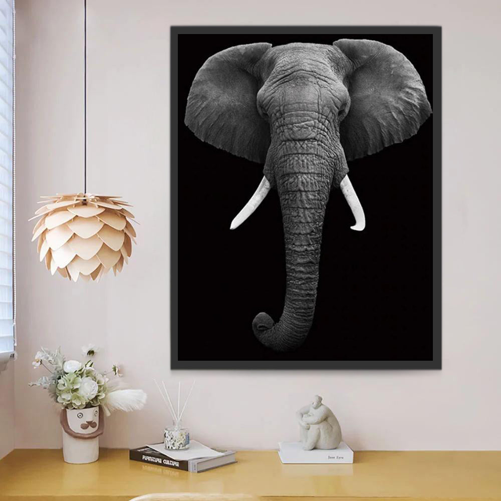 La Tête d'Éléphant Peinture par Numéros