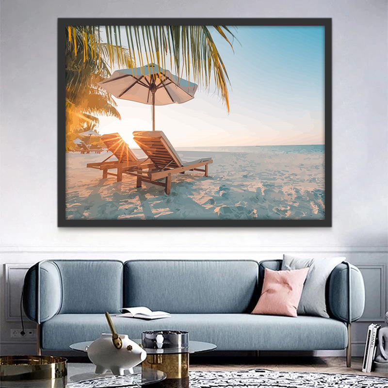 La Vie à la Plage Peinture par Numéros