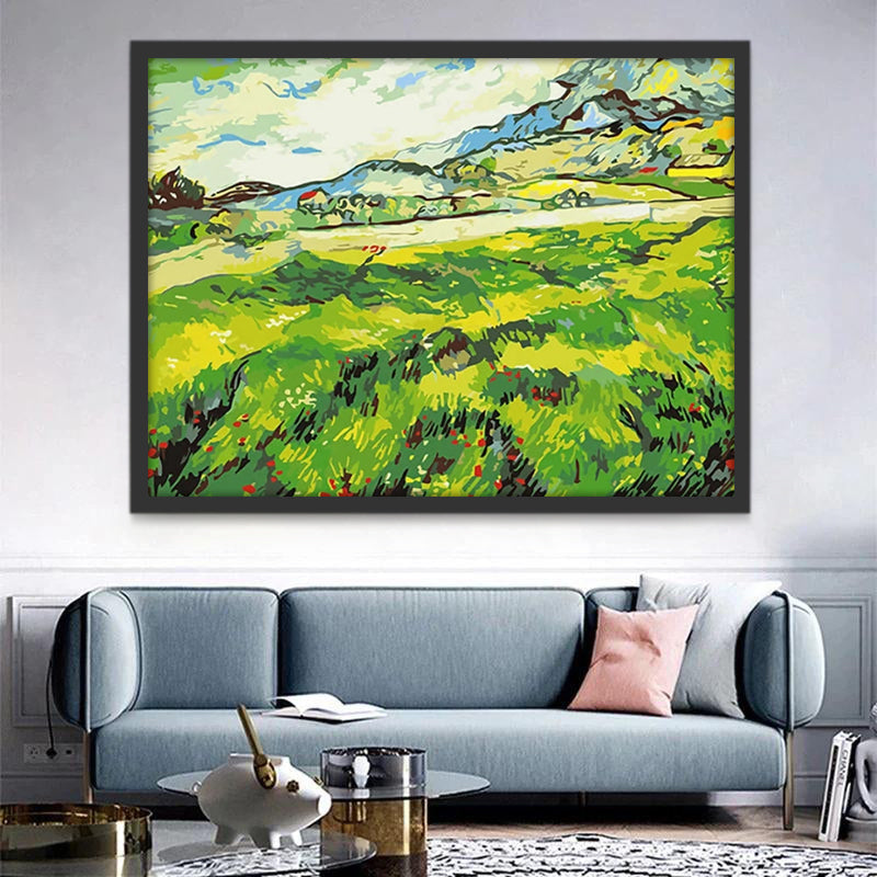 La Vignoble Vert Peinture par Numéros