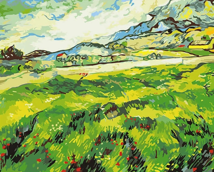 La Vignoble Vert Peinture par Numéros