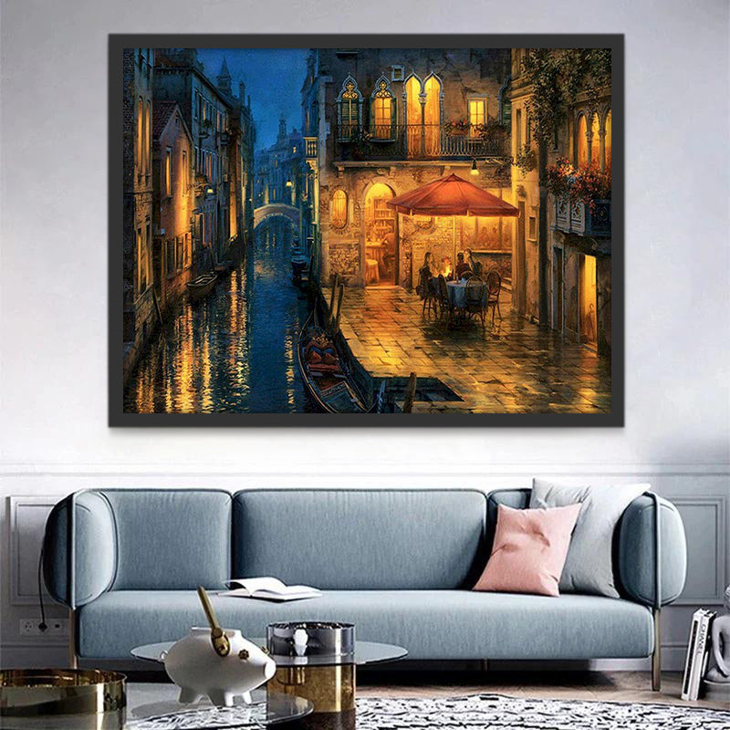 La Ville de Nuit Peinture par Numéros