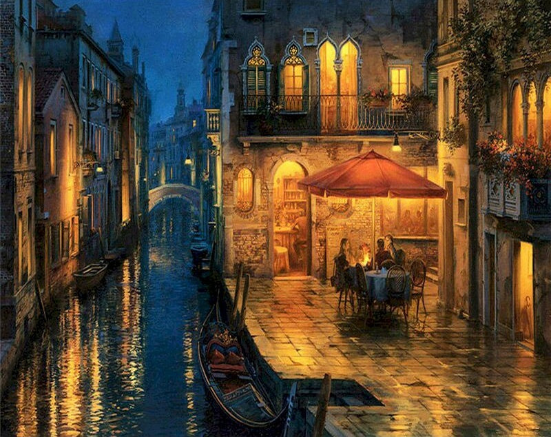 La Ville de Nuit Peinture par Numéros