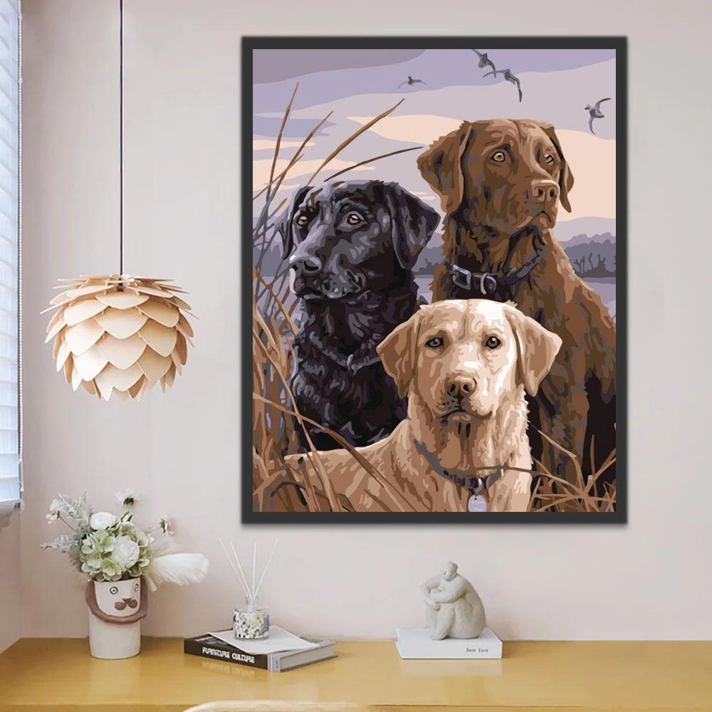 Labradors Cools Peinture par Numéros