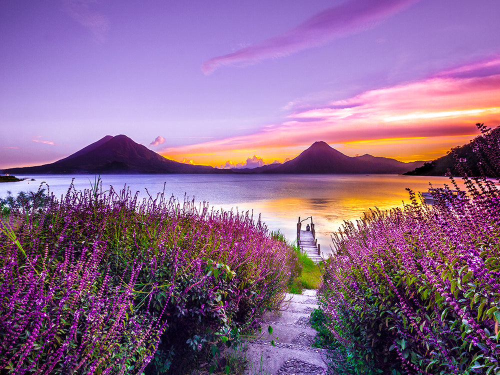 Lac Atitlán Peinture par Numéros
