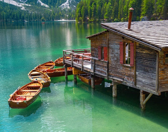 Lac de Braies Peinture par Numéros