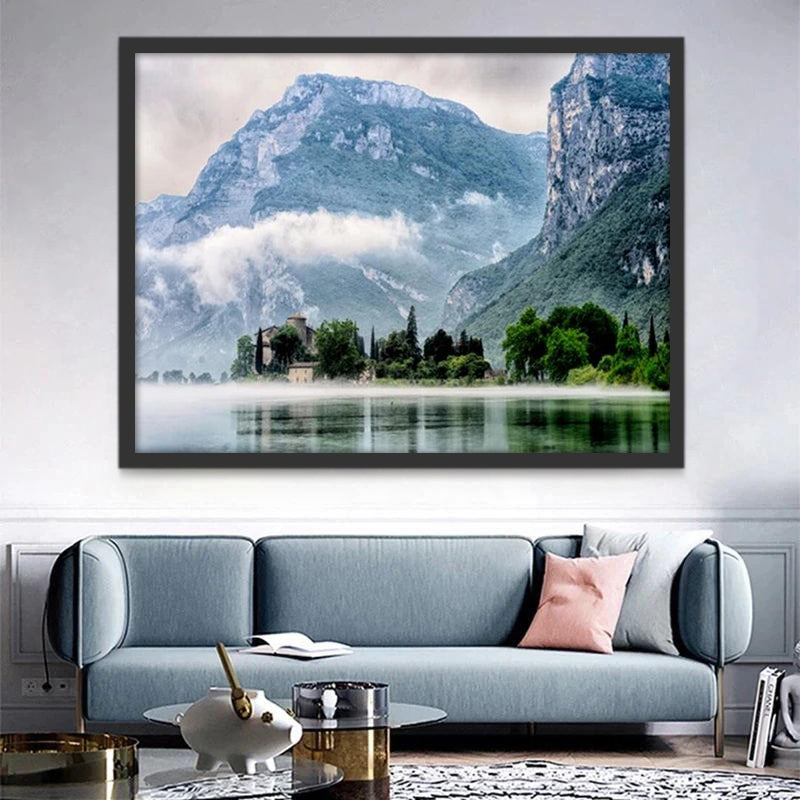Lac de Toblino Peinture par Numéros