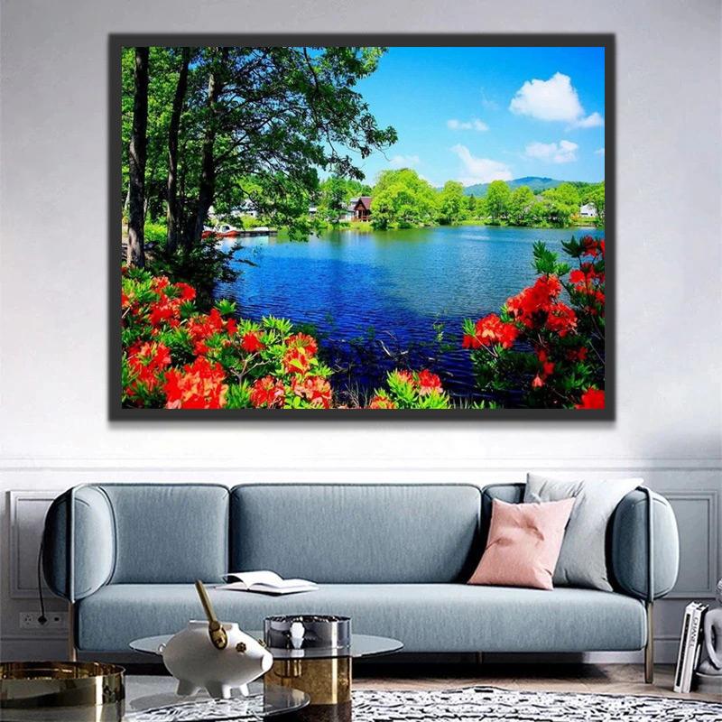 Lac Kinrin Peinture par Numéros