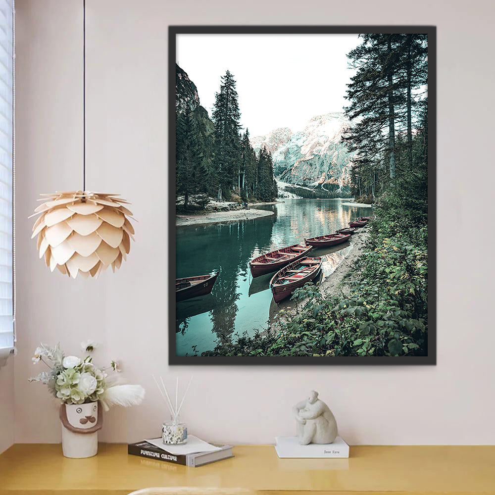 Lac Rustique Peinture par Numéros