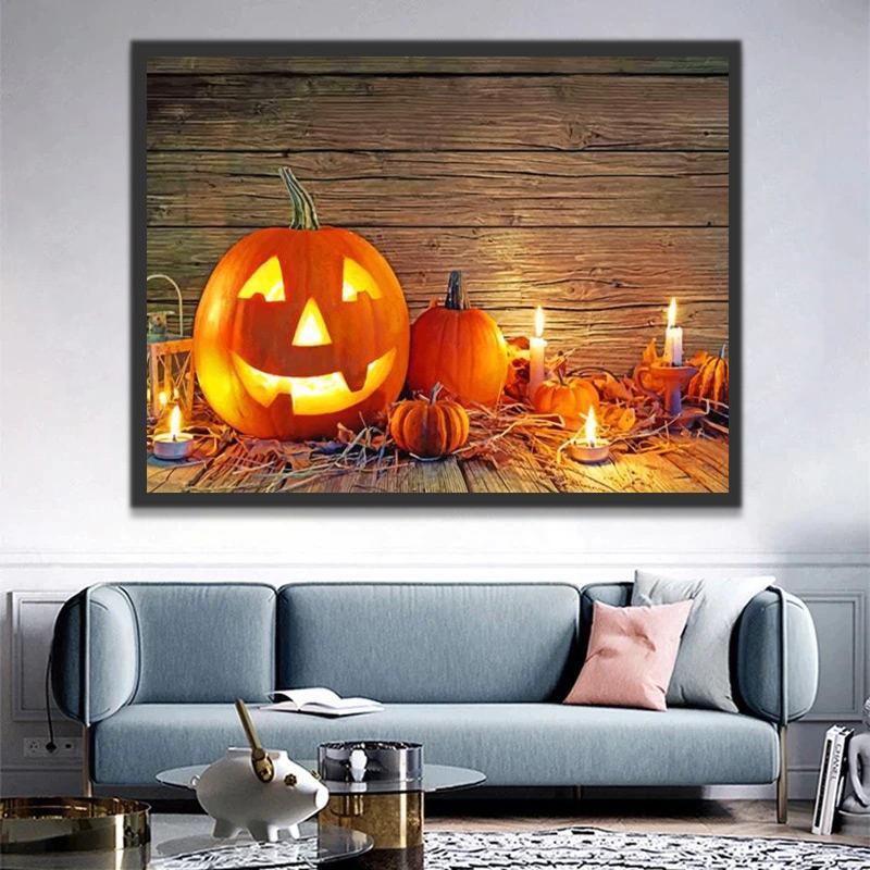Lanterne et Bougie Halloween Peinture par Numéros