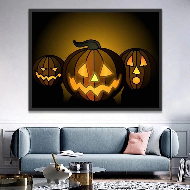 Lanterne Halloween Peinture par Numéros
