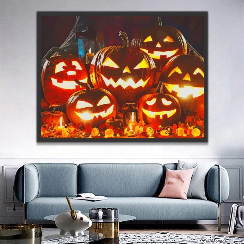 Lanternes d'Halloween Peinture par Numéros