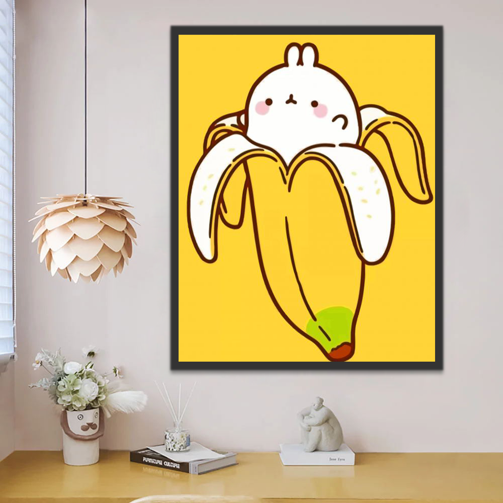 Lapin banane Peinture par Numéros