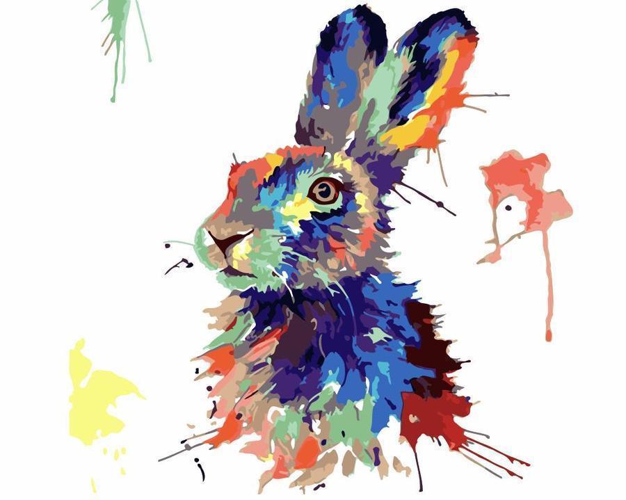 Lapin Coloré Peinture par Numéros