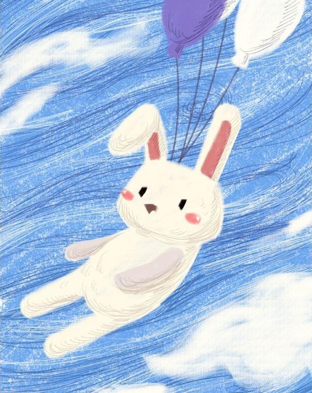 Lapin et Ballons Peinture par Numéros