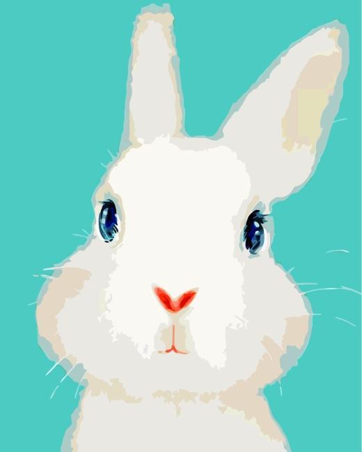 Lapin Mignon Peinture par Numéros
