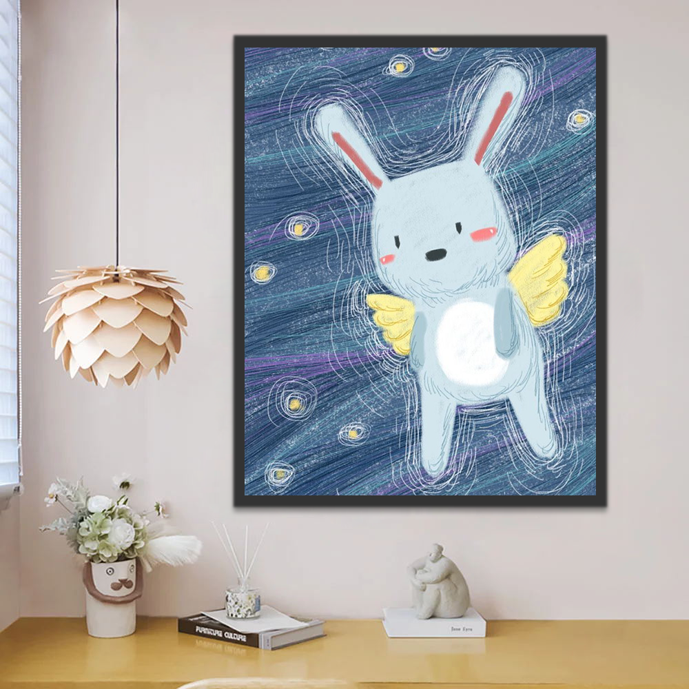 Lapin Volant Peinture par Numéros