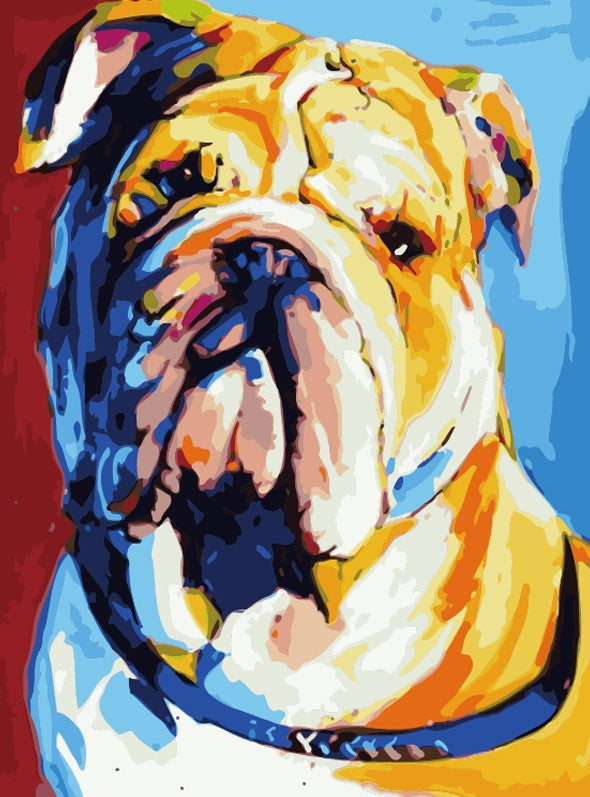 Le Boxer Sérieux Peinture par Numéros