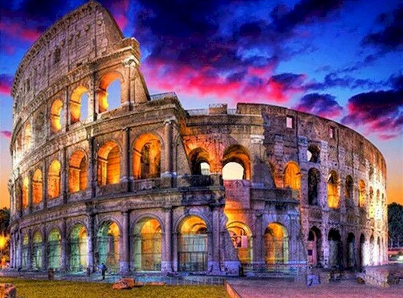 Le Colisée et Ciel Fantastique Peinture par Numéros