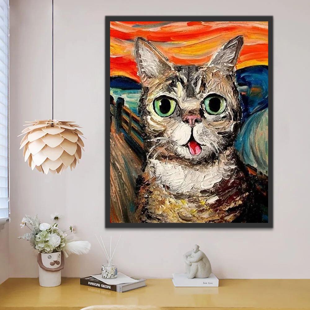 Le Cri Chat Peinture par Numéros