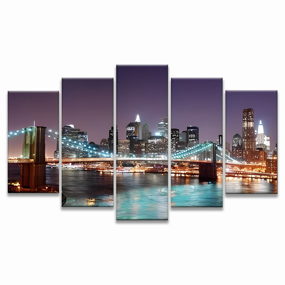 Le pont de Brooklyn 5 Partie Peinture par Numéros