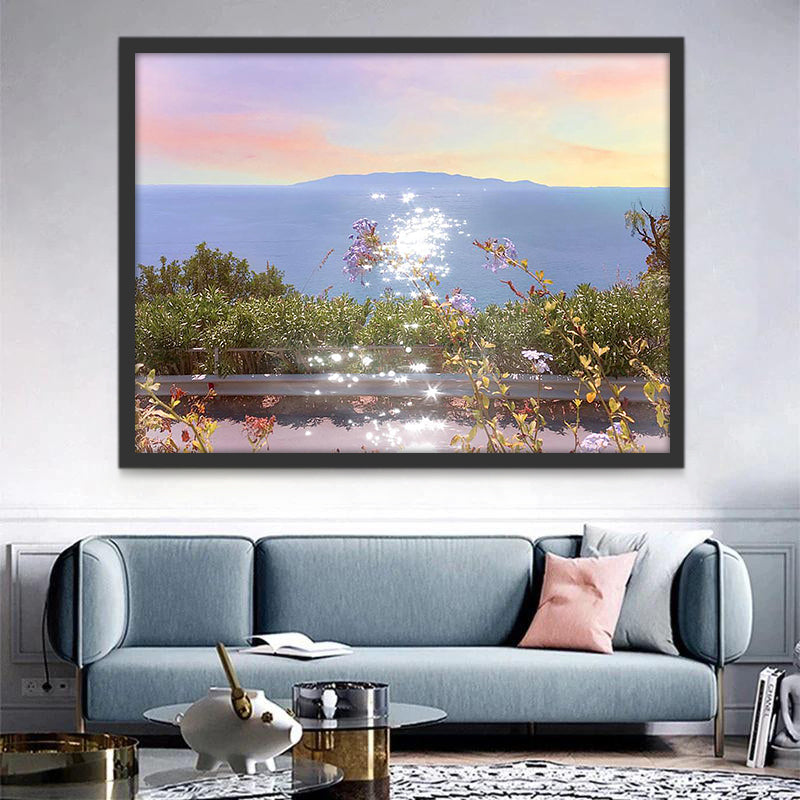 Les eaux miroitent au soleil Peinture par Numéros