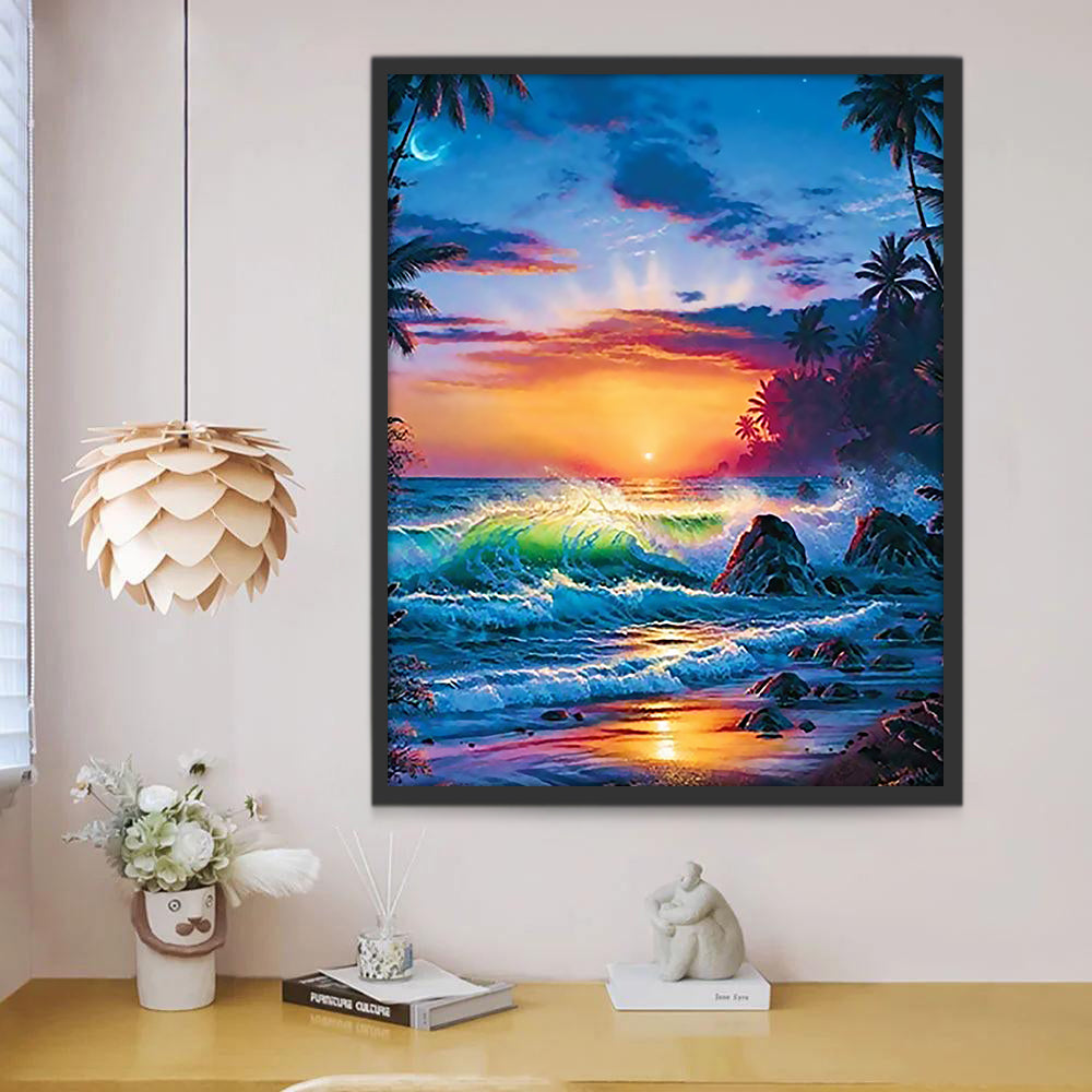 Lever de soleil sur l'île Peinture par Numéros