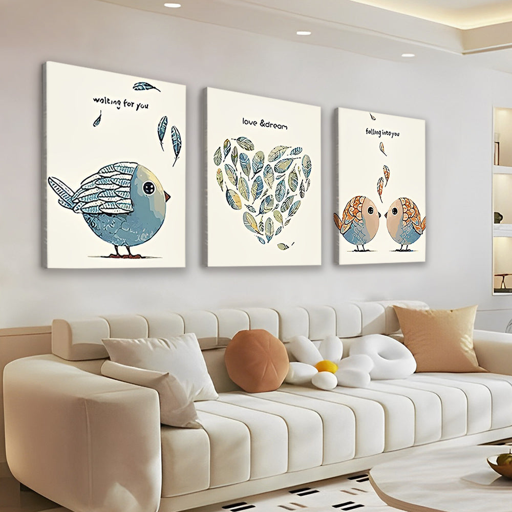 L'histoire d'Amour des Oiseaux 3 Partie Peinture par Numéros
