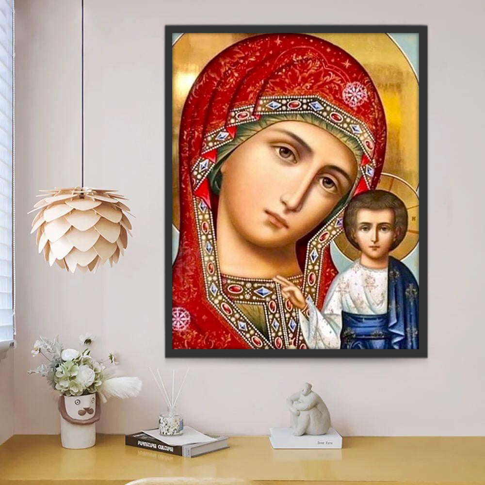 L'icône de Notre-Dame de Kazan Peinture par Numéros