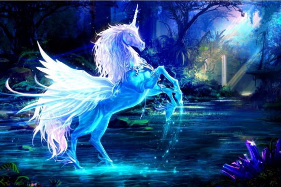 Licorne Bleue Peinture par Numéros